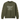Front view of Eternal Hex Sweatshirt in green with gold cross sleeve graphics