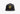 Black flat-bill snapback cap with gold HOPE hexagon embroidery on left panel