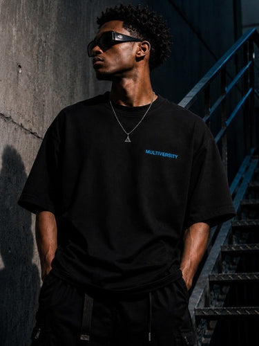 Banner showing a black male wearing multiversity tshirt