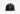 Front view of black snapback cap with embroidered orange flame sigil