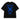 Back of black oversized Multiversity Tokai T-shirt with electric blue X graphic, glitch detailing, Mode Tokai and “No Signal Only Action” text.
