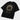 Angled product view of black Multiversity Prophecy Sigil Tee showing the front artwork and oversized fit