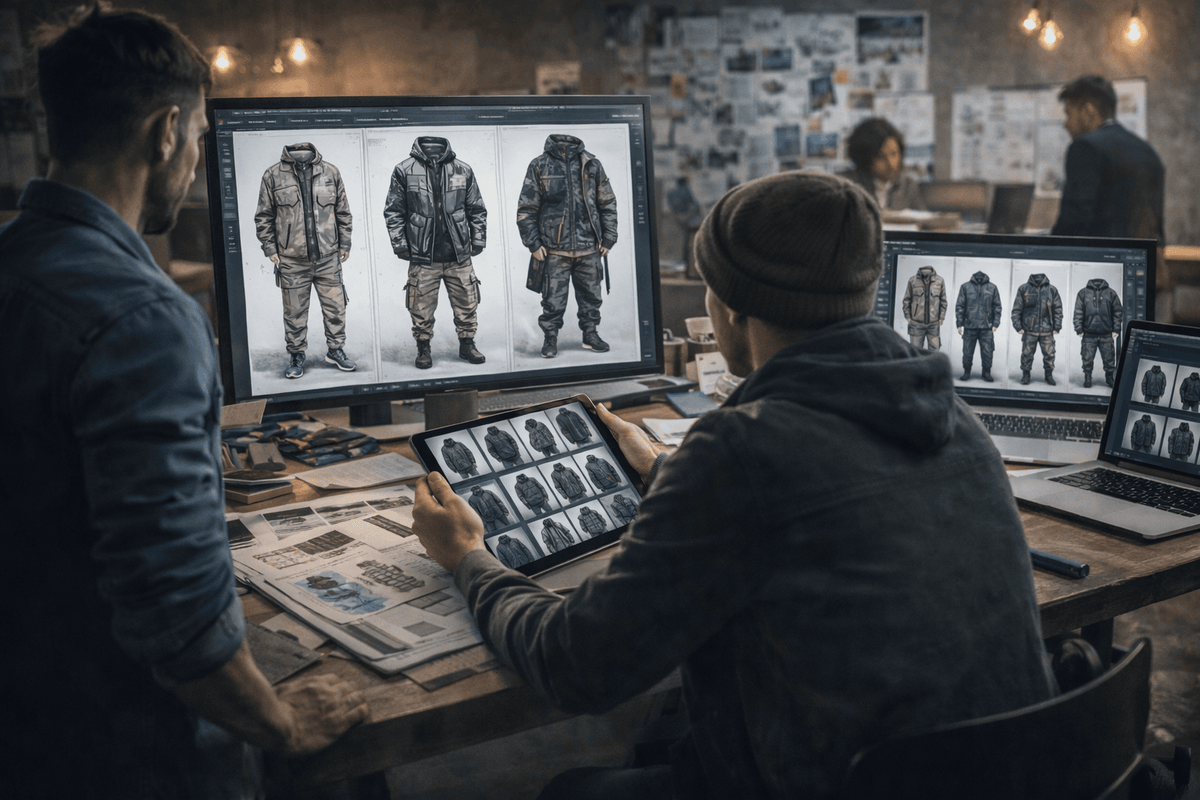 AI fashion design tools creating streetwear concepts