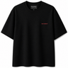 Rebel Mythic Oversized Tee front view black heavyweight streetwear t-shirt by Multiversity
